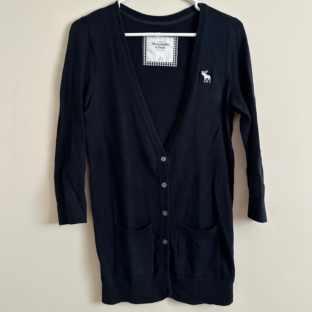 A&F Navy Cardigan